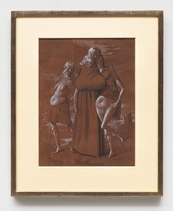 Eclipse by John Currin contemporary artwork Painting