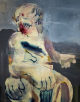 There is old photographs on the desk. Where am I on these by Jordan Rubio contemporary artwork painting