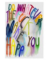 Do Whatever The Fck Makes You Happy by Cb Hoyo contemporary artwork print