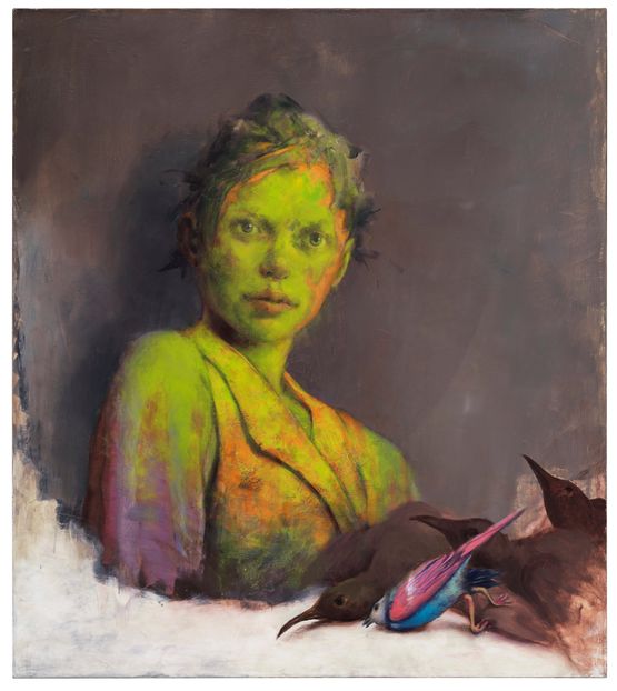 Schleiche by Jonas Burgert contemporary artwork Painting