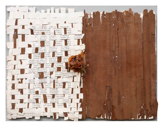 Untitled Texttextile by Mirella Bentivoglio contemporary artwork Painting