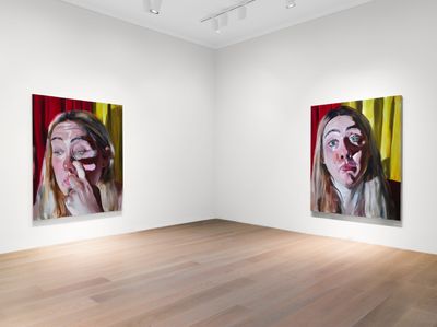 Jenna Gribbons Neon Nipples at Levy Gorvy Dayan