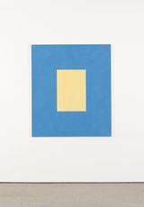 Light Yellow with Bright Blue July 1990 by Peter Joseph contemporary artwork painting