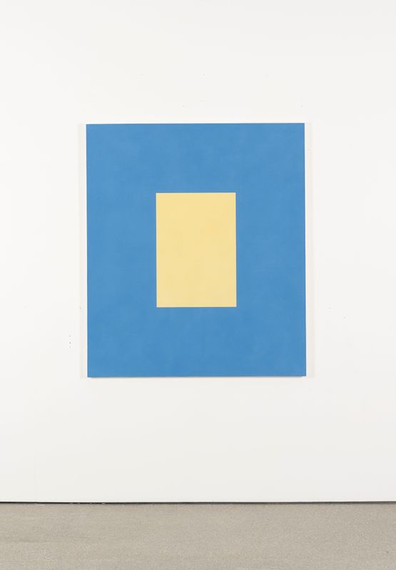 Light Yellow with Bright Blue July 1990 by Peter Joseph contemporary artwork Painting