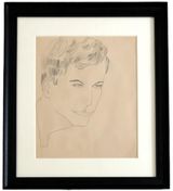 Portrait of a Young Man by Andy Warhol contemporary artwork drawing works on paper