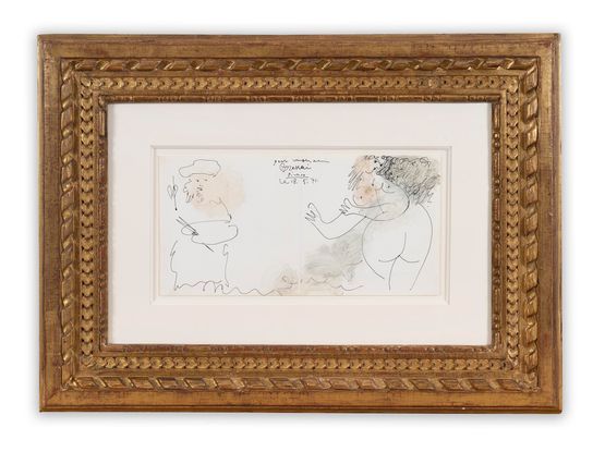 Le peintre et le modele by Pablo Picasso contemporary artwork Works on Paper
