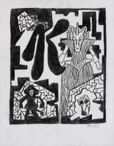 K-Pop 4 by Derek Boshier contemporary artwork drawing works on paper