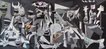 Picasso and I by Yue Minjun contemporary artwork Painting