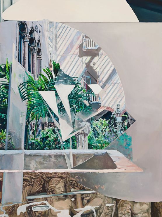 Courtyard Sunbeam by Jihyun Lee contemporary artwork Painting