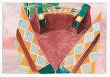 Barcelona Vila de Gracia by Marc Desgrandchamps contemporary artwork painting works on paper