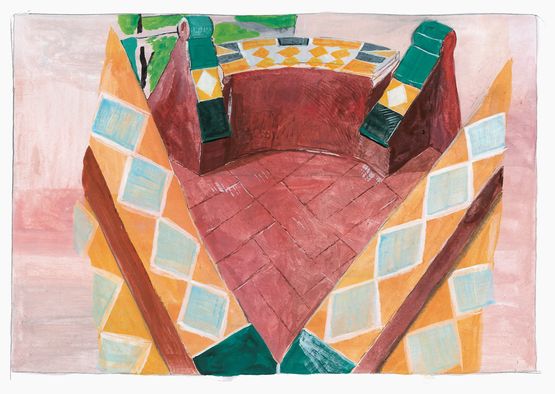Barcelona Vila de Gracia by Marc Desgrandchamps contemporary artwork Painting