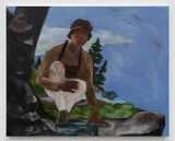 Kneeling for a Birds View by Nathaniel Oliver contemporary artwork painting