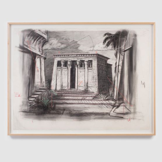 Drawing from Preparing the Flute Temple by William Kentridge contemporary artwork Works on Paper