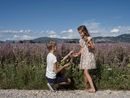 Kalvin and Kaile after Leaving Ukraine France by Lucas Foglia contemporary artwork Print