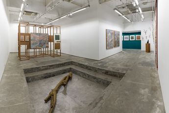 Contemporary art exhibition Adip Dutta  Meera Mukherjee Nestled at Experimenter Hindustan Road Kolkata India