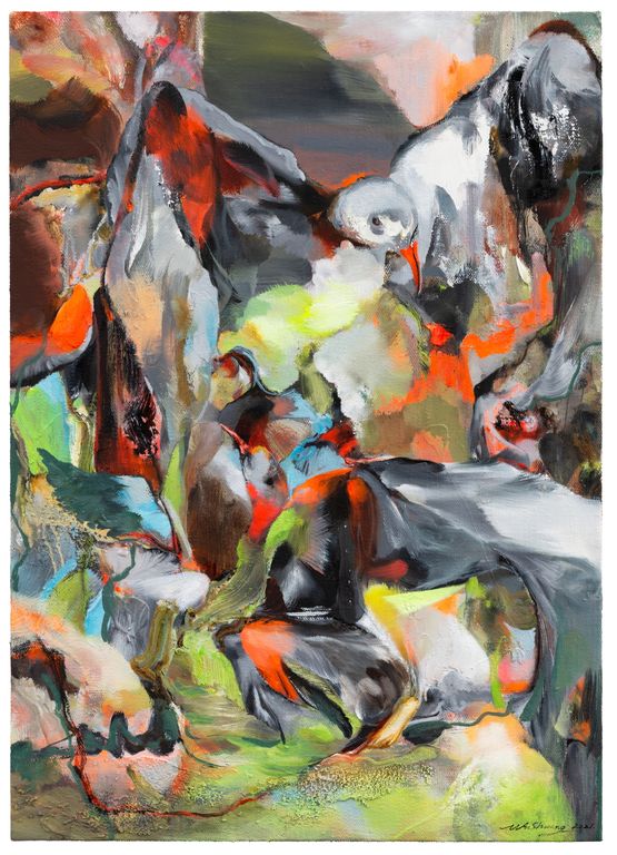 Give Birth by Wu Shuang contemporary artwork Painting