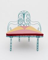 Wide Base Lounge 3 Blue by Tschabalala Self contemporary artwork sculpture