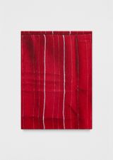 Fata de perna rosie Red pillow cover by Gheorghe Ilea contemporary artwork painting