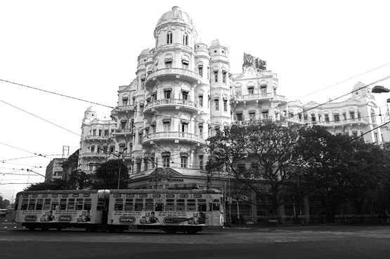Esplanade Mansions Colonial Art Nouveau Architecture Calcutta 2013 by Prabir Purkayastha contemporary artwork Works on Paper