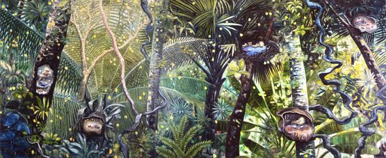 Five Nests by Oscar Oiwa contemporary artwork Painting