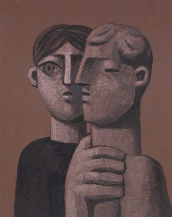 Untitled Man with bust II by Heesoo Kim contemporary artwork Painting