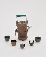 Black  Brown TeaPot Set by Dan Mccarthy contemporary artwork sculpture