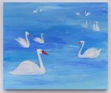A Bevy of Swans by Tabboo contemporary artwork painting