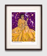 The moon under her feet and a crown of stars by Marcel Dzama contemporary artwork painting