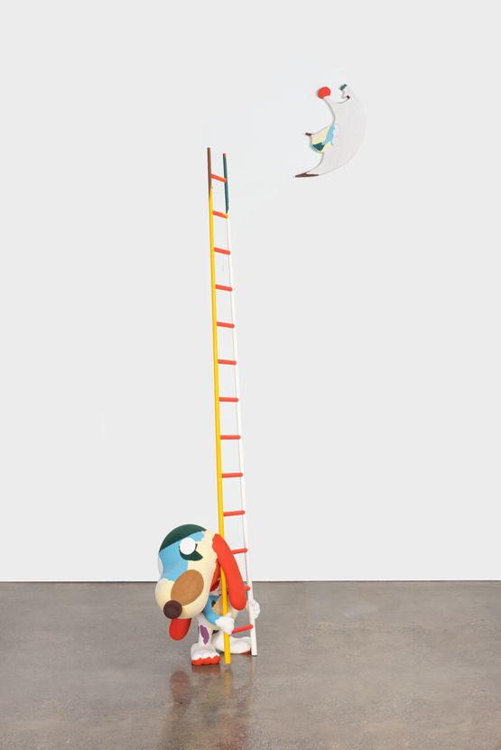 Dog Barking at the Moon by Alex Da Corte contemporary artwork Sculpture