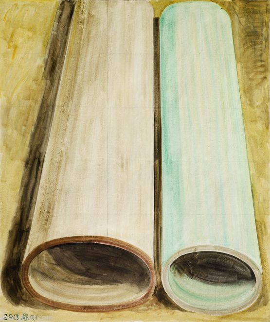 Two Color Tubes by Zhang Enli contemporary artwork Painting