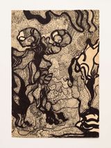 Untitled from the BlackWhite Animals series by Wanda Pimentel contemporary artwork works on paper