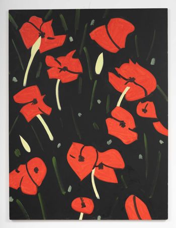 Carnations 3 by Alex Katz contemporary artwork painting works on paper