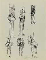 Untitled Drawing by Krishna Reddy contemporary artwork works on paper drawing