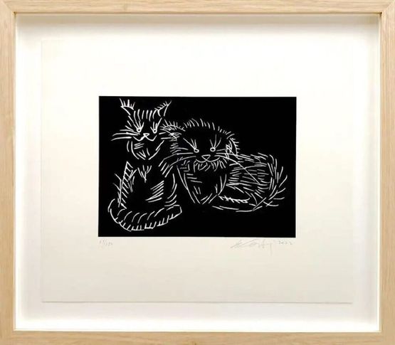 Cats black by Ai Weiwei contemporary artwork Works on Paper