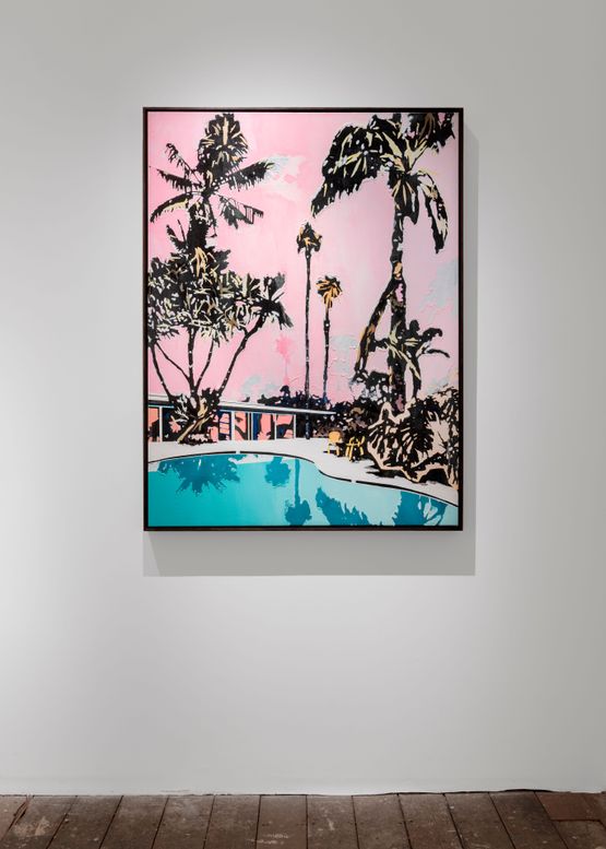 Pink Fade Modular Home by Paul Davies contemporary artwork Painting