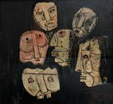 Portraits of Six Indonesian Artists by Haji Widayat contemporary artwork print