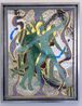 Green Dance by Rohan Wealleans contemporary artwork Painting