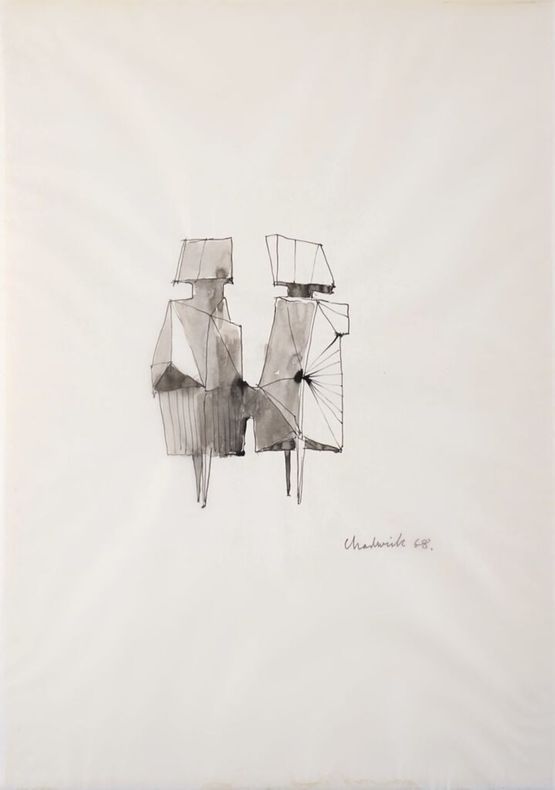 Two Watchers by Lynn Chadwick contemporary artwork Works on Paper