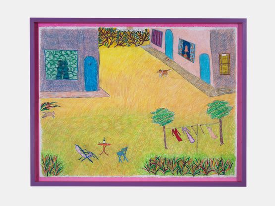 This is a Large Love Drawing for Patty To Be Dated by Hollis Sigler contemporary artwork Works on Paper