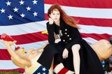 Nathalie with Hot Dog and Flag by Roe Ethridge contemporary artwork photography