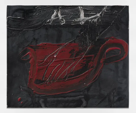 Tassa vermella by Antoni Tapies contemporary artwork Painting