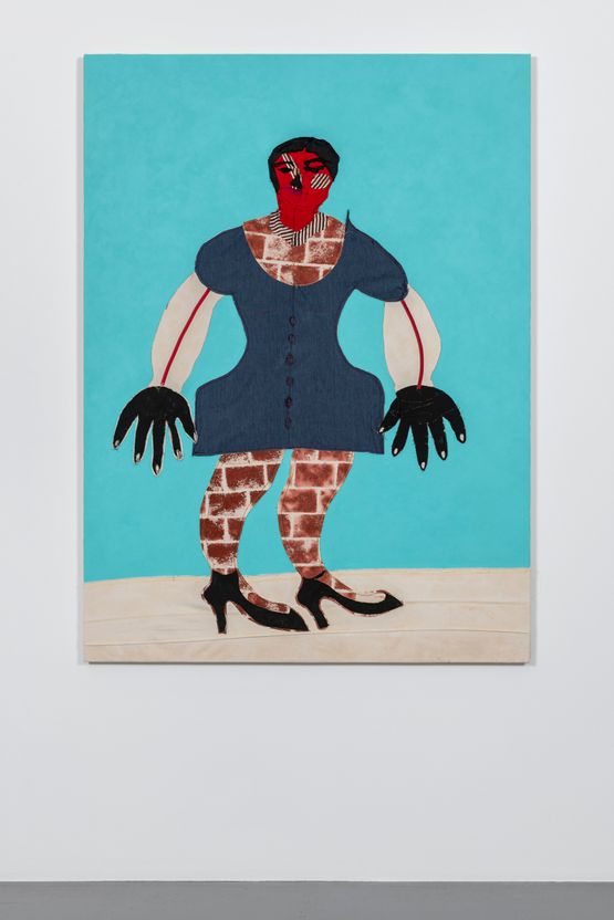 Lenox by Tschabalala Self contemporary artwork Mixed Media