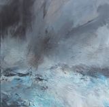 Gale blowing in by Janette Kerr contemporary artwork painting works on paper
