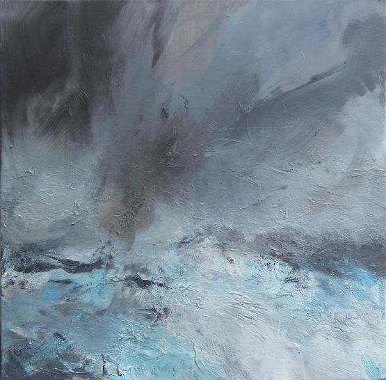 Gale blowing in by Janette Kerr contemporary artwork Painting