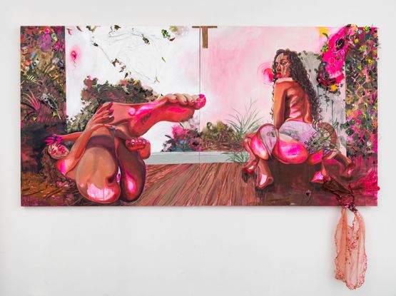 Portrait in BelongingBelongings by Gisela Mcdaniel contemporary artwork Painting