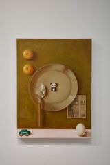 Still life with boy by Jonathan Hadipranata contemporary artwork painting