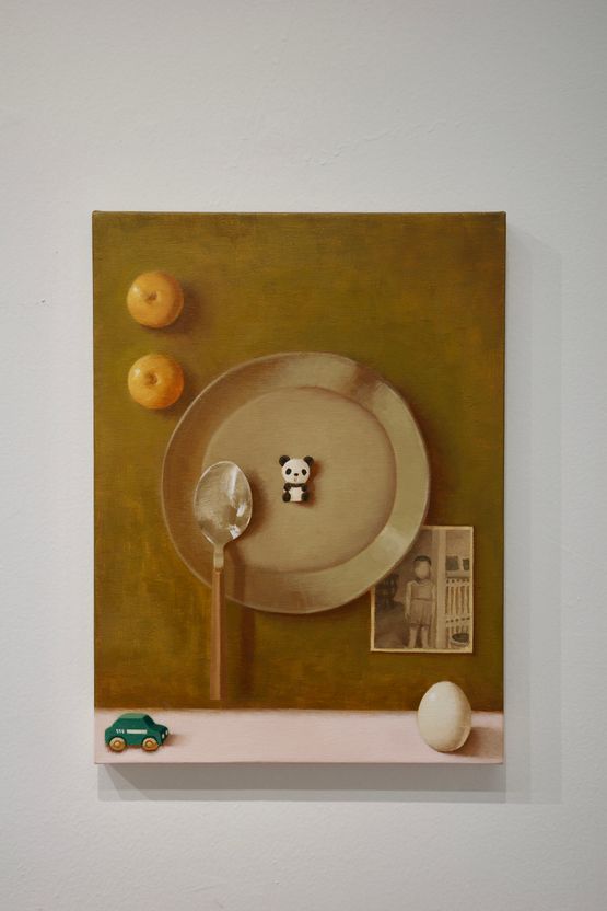 Still life with boy by Jonathan Hadipranata contemporary artwork Painting