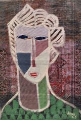 Face of Memory by Alimi Adewale contemporary artwork painting textile