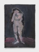 Standing Nude with Black Hair by Janice Nowinski contemporary artwork painting works on paper