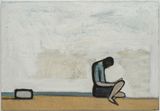 Untitled - Seaside Reading by Liu Xiaohui contemporary artwork painting works on paper
